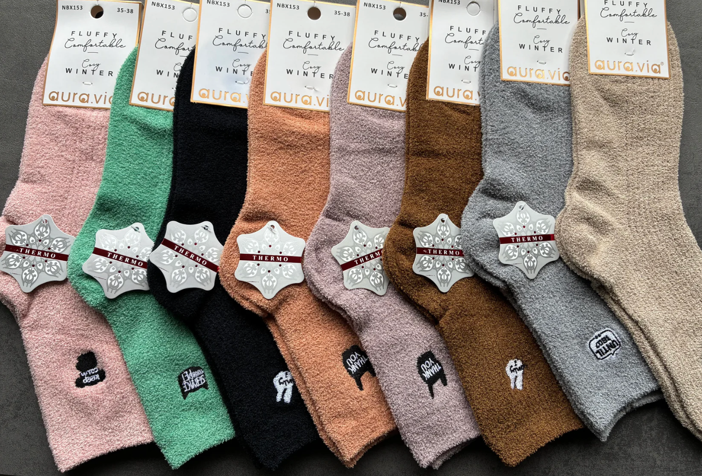 Fluffy Comfortable Cosy Winter Sokkar