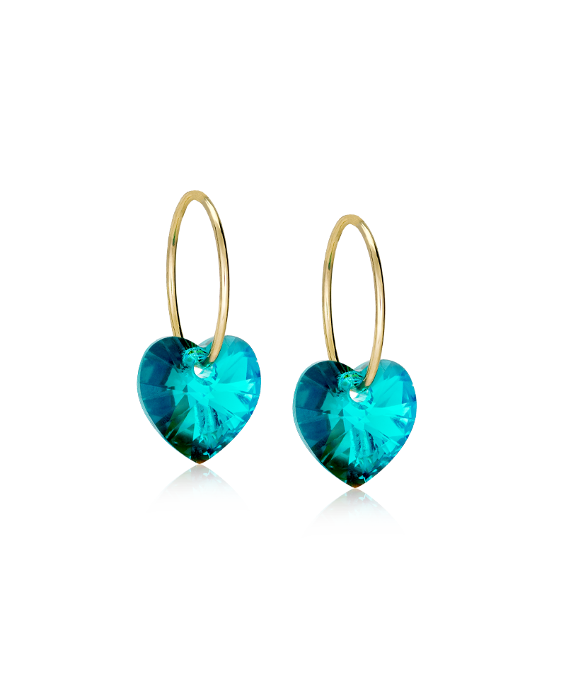 Golden Titanium - Ear Ring Heart