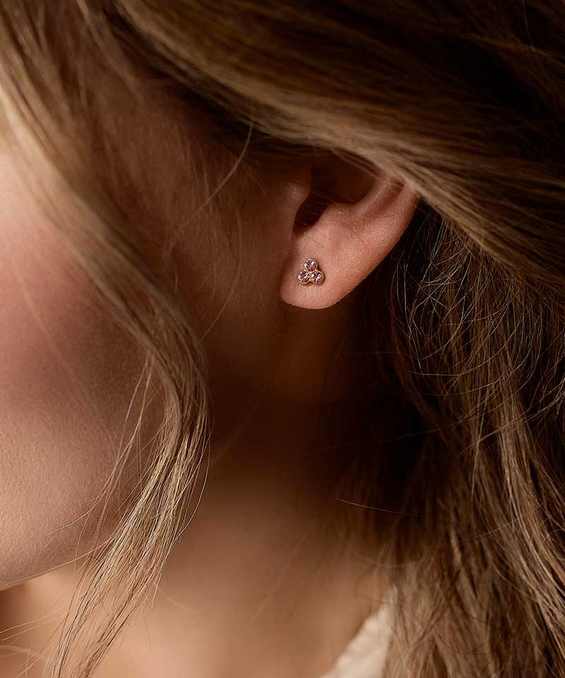 Golden Titanium - Clover Earring