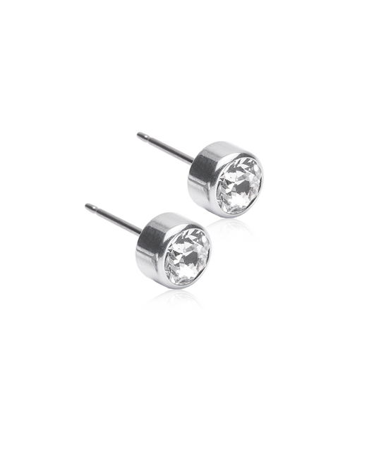 Bezel Earring Clear