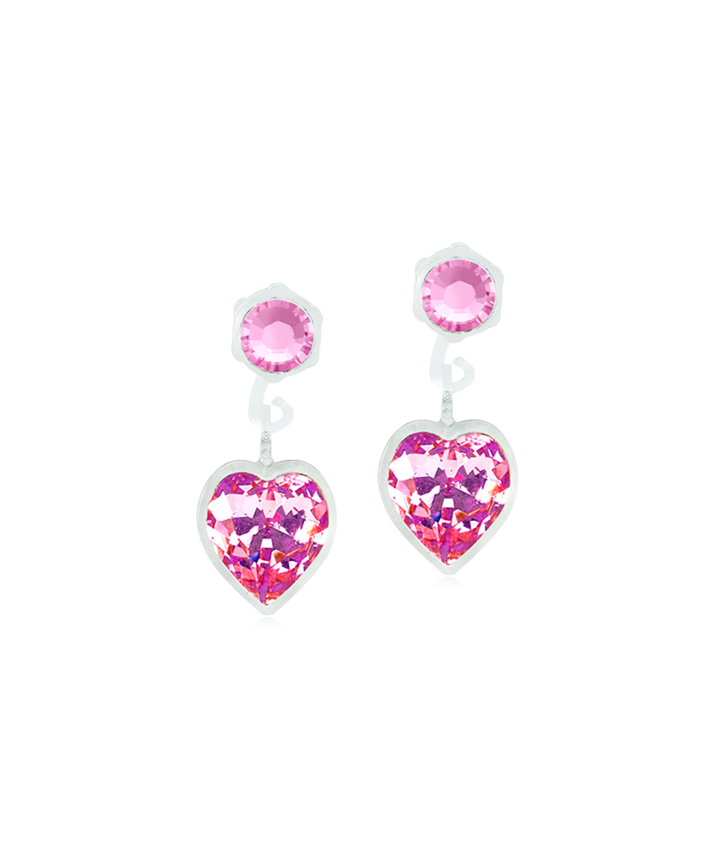 Pendant Heart Earring Pink
