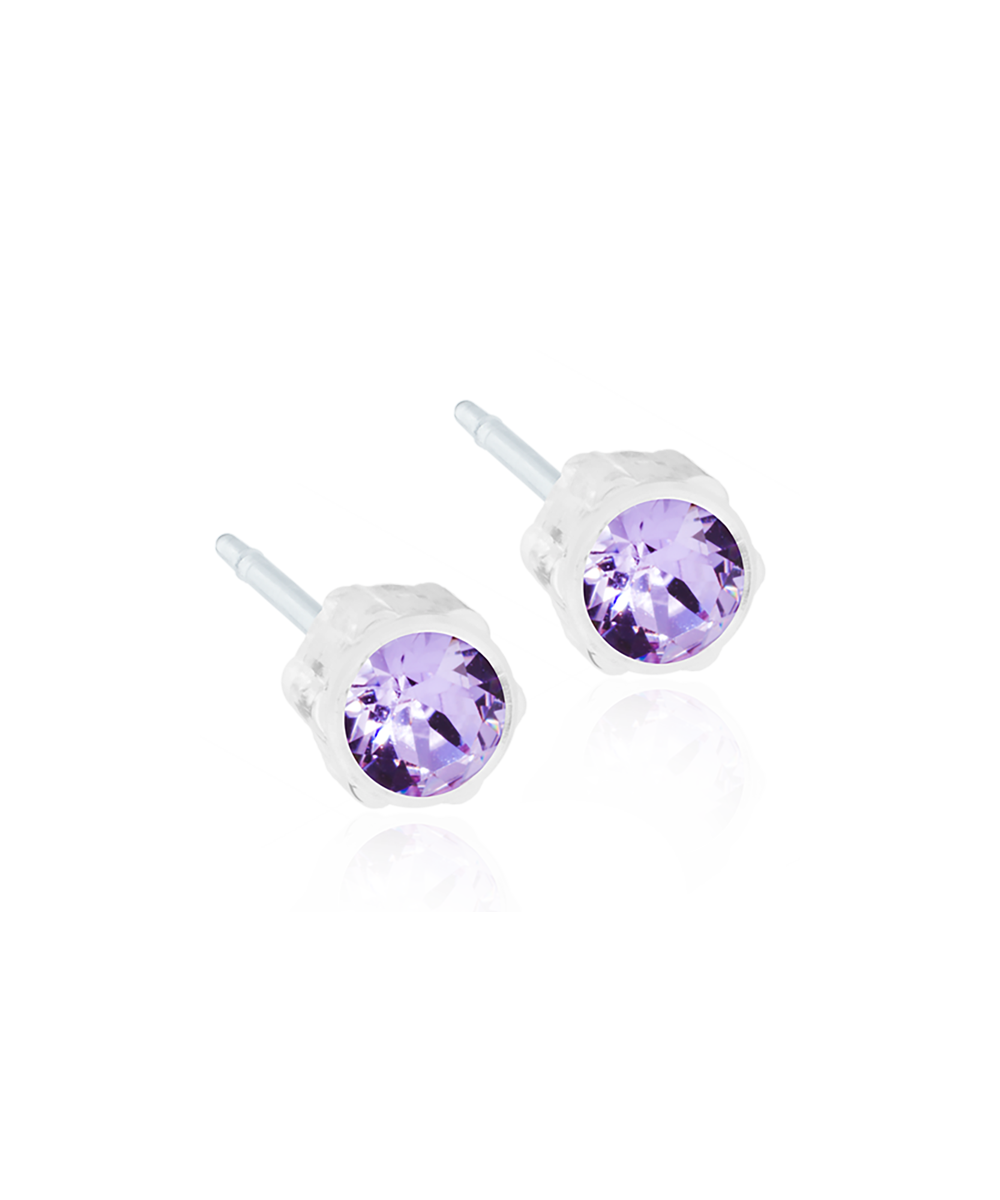 Medical Plastic - Bezel Earring Violet