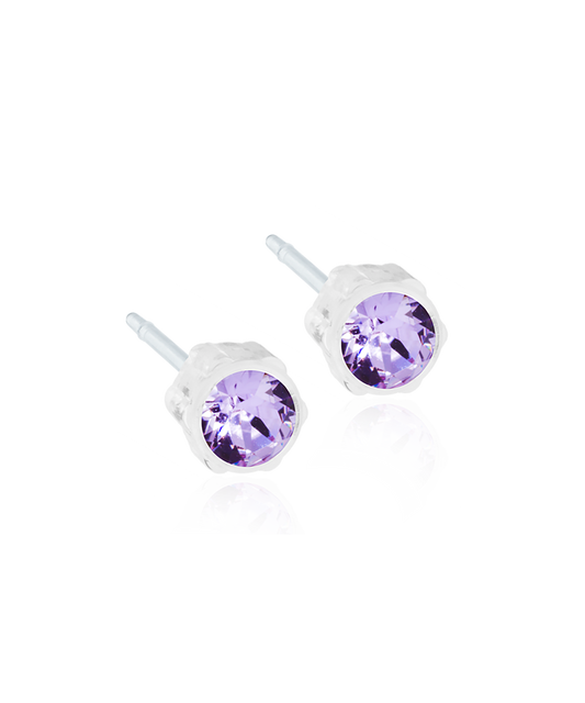 Medical Plastic - Bezel Earring Violet