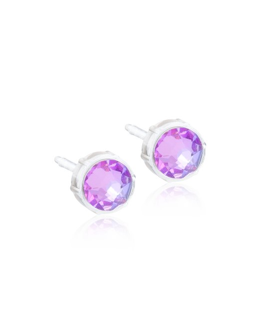 Medical Plastic - Bezel Earring Lilac shimmer