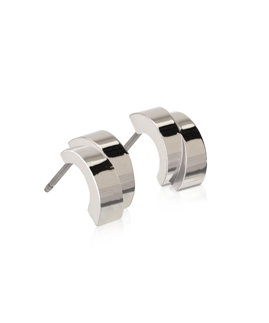Pendant Split Curved Earring 10mm