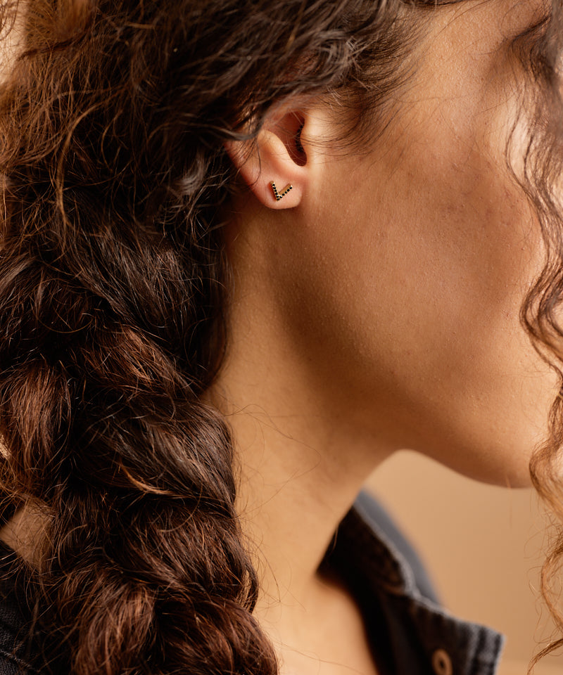 Golden Titanium - Brilliance V Earring