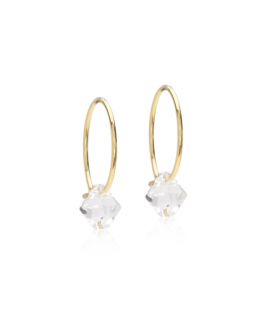 Ear Ring 14 mm, Bicone Crystal