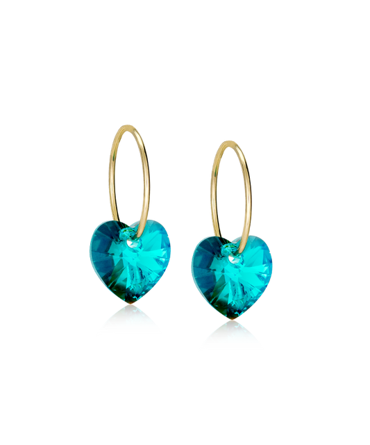 Golden Titanium - Ear Ring Heart