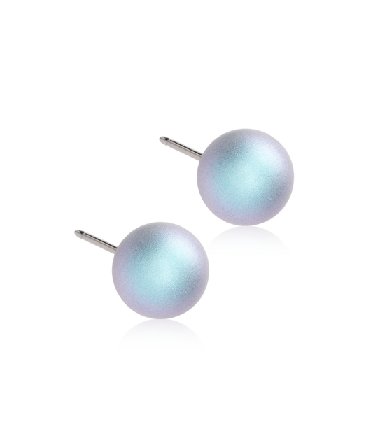 Natural Titanium - Pearl Earring 8 mm